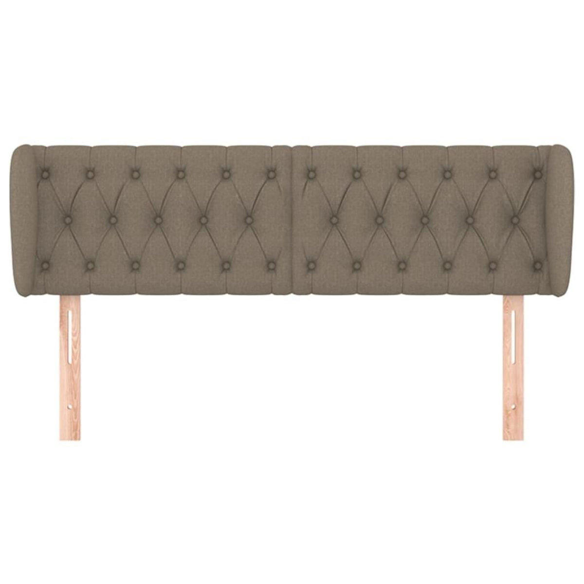 VIDAXL Tete de lit avec oreilles Taupe 163x23x78/88 cm Tissu