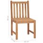 Voir la diapositive 6 : VIDAXL Chaises de jardin lot de 4 Bois de teck solide