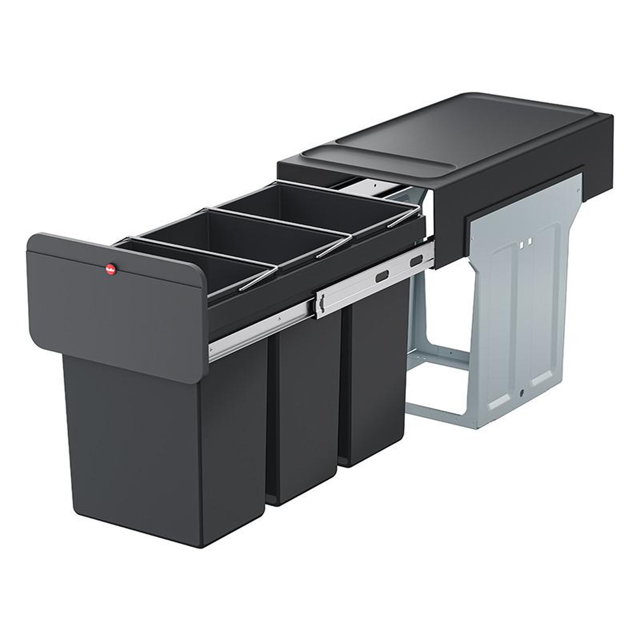 HAILO Poubelle de tri sélectif encastrable 30 litres (10+10+10) hailo ecoline design l trio