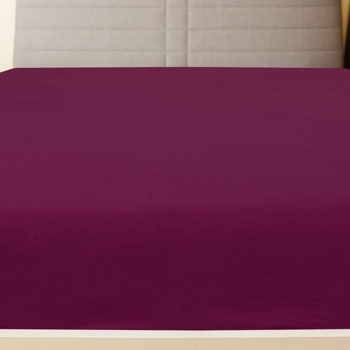 VIDAXL Drap-housse Jersey Bordeaux 100x200 cm Coton