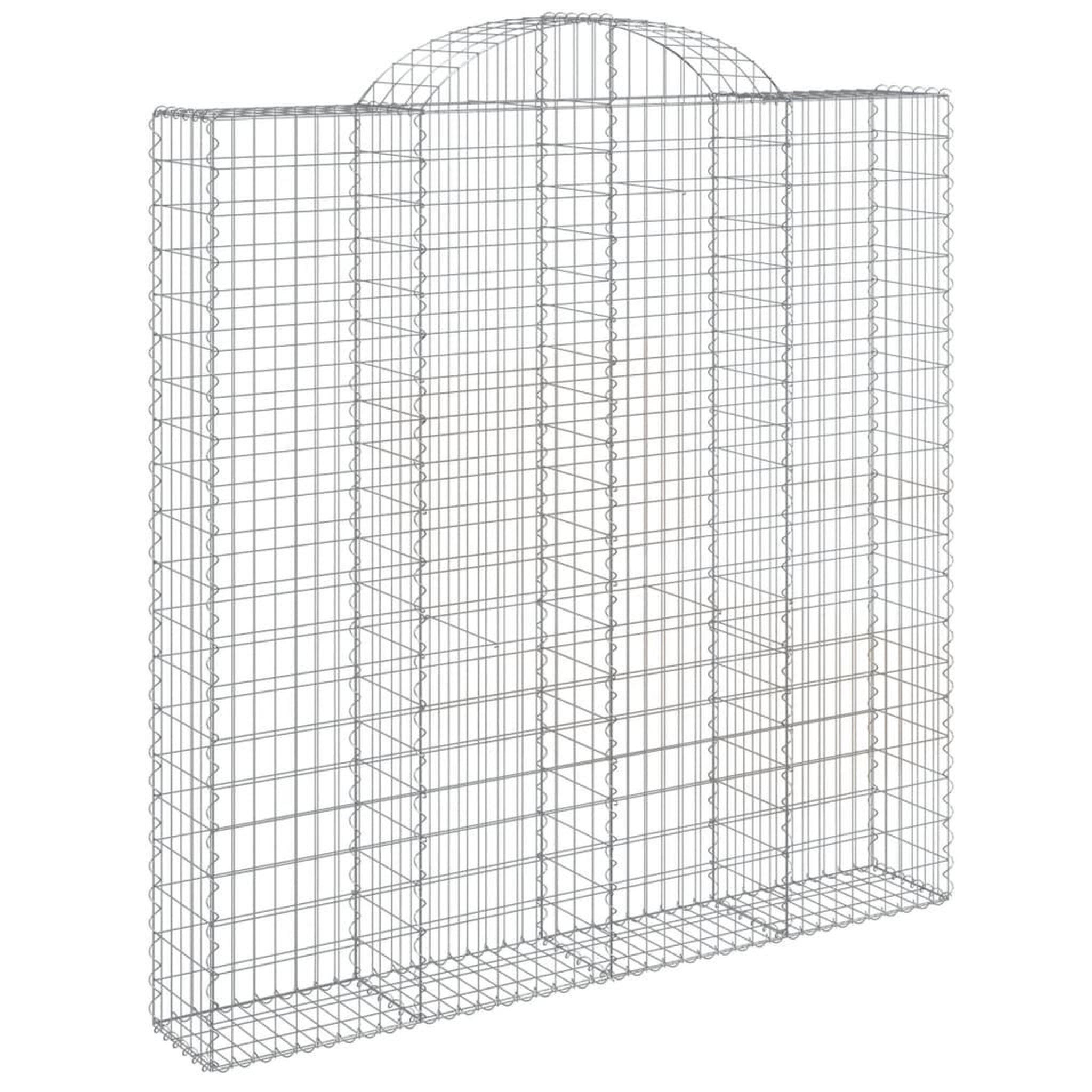 Voir la diapositive 3 : VIDAXL Paniers a gabions arques 4 pcs 200x30x200/220 cm fer galvanise
