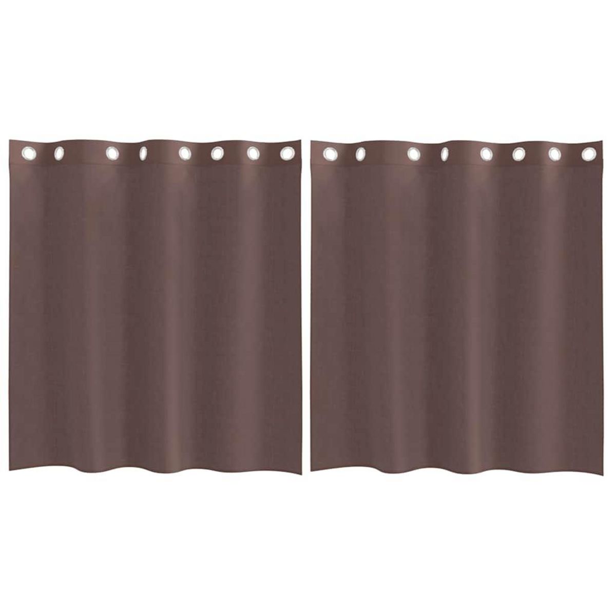 VIDAXL Rideaux en voile avec œillets 2 pcs marron 140x140 cm