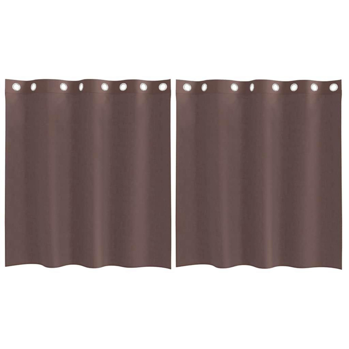 VIDAXL Rideaux en voile avec œillets 2 pcs marron 140x140 cm