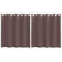 Voir la diapositive 2 : VIDAXL Rideaux en voile avec œillets 2 pcs marron 140x140 cm