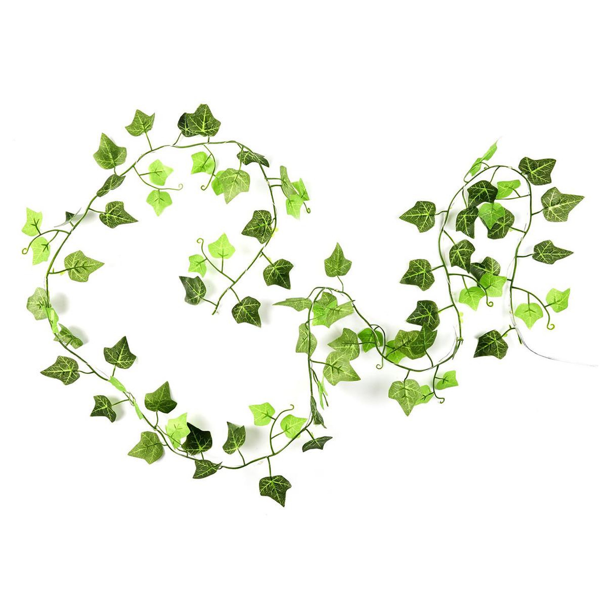 The Home Deco Factory Guirlande lumineuse 20 led  feuille  200cm vert