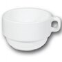 YODECO Service à café grandes tasses 6 personnes porcelaine blanche - Roma