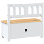 Voir la diapositive 5 : VIDAXL Banc de rangement pour enfants Blanc et beige 60x30x55 cm MDF