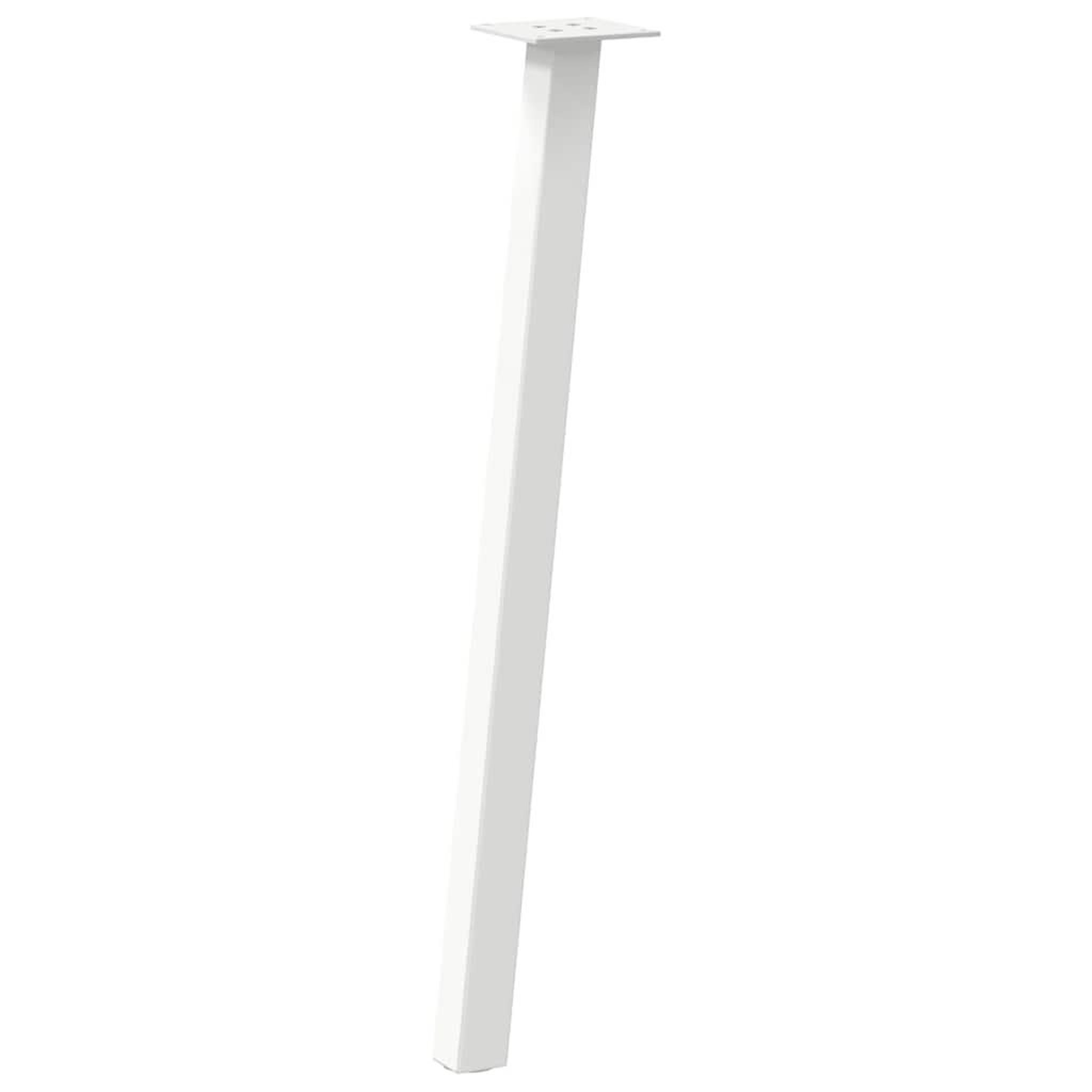 Voir la diapositive 4 : VIDAXL Pieds de table basse 4 pcs blanc 72 cm acier