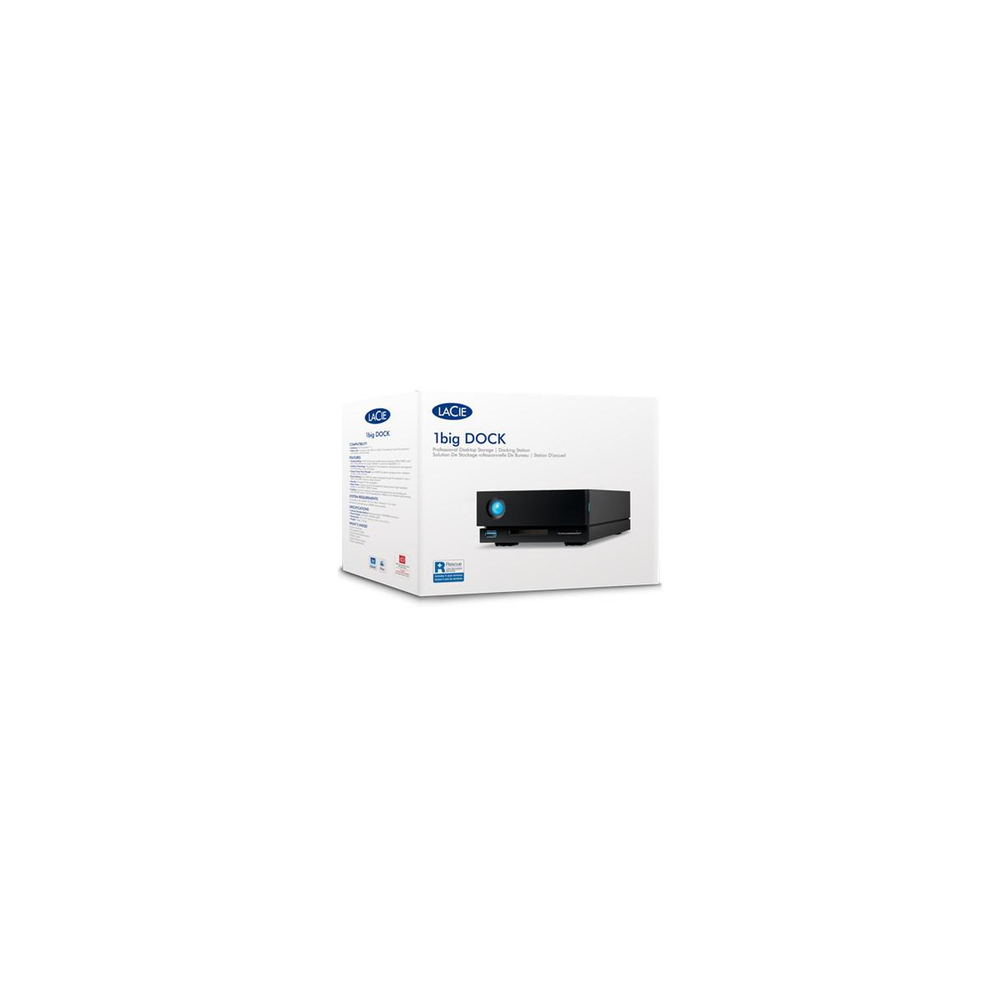 Voir la diapositive 3 : Lacie LaCie 1big Dock disque dur externe 24 To 7200 tr/min 3.5  USB Type-A / USB Type-C 3.2 Gen 1 (3.1 Gen 1) Noir