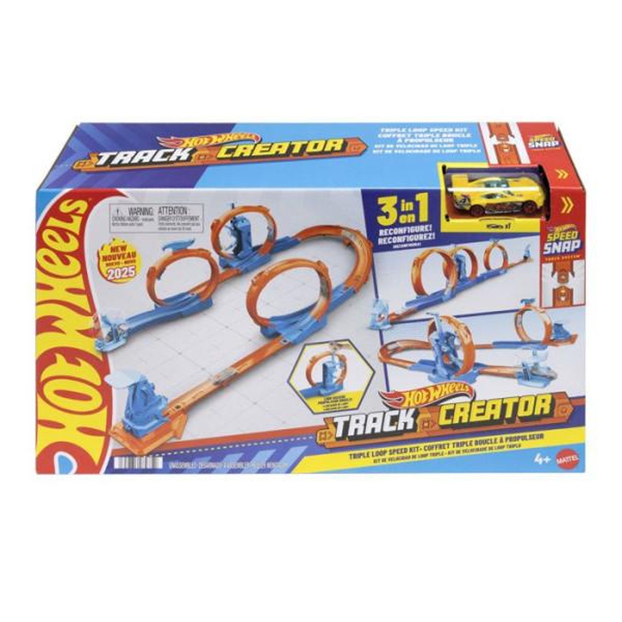 Hot Wheels Circuit de bille hot wheels créateur de circuits : une frénésie de triples boucles