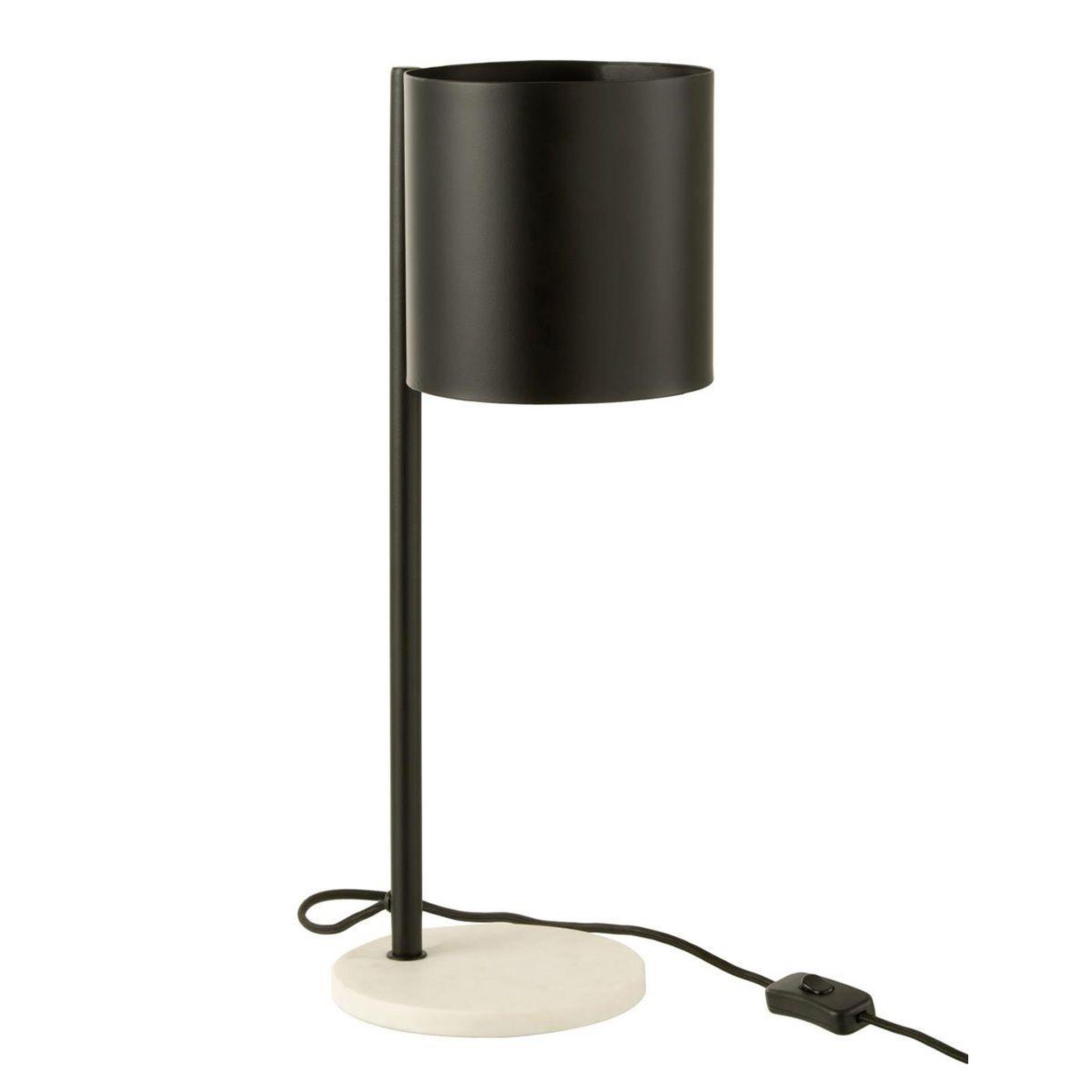 Voir la diapositive 1 : J-LINE Lampe à Poser en Métal  Bart  48cm Noir
