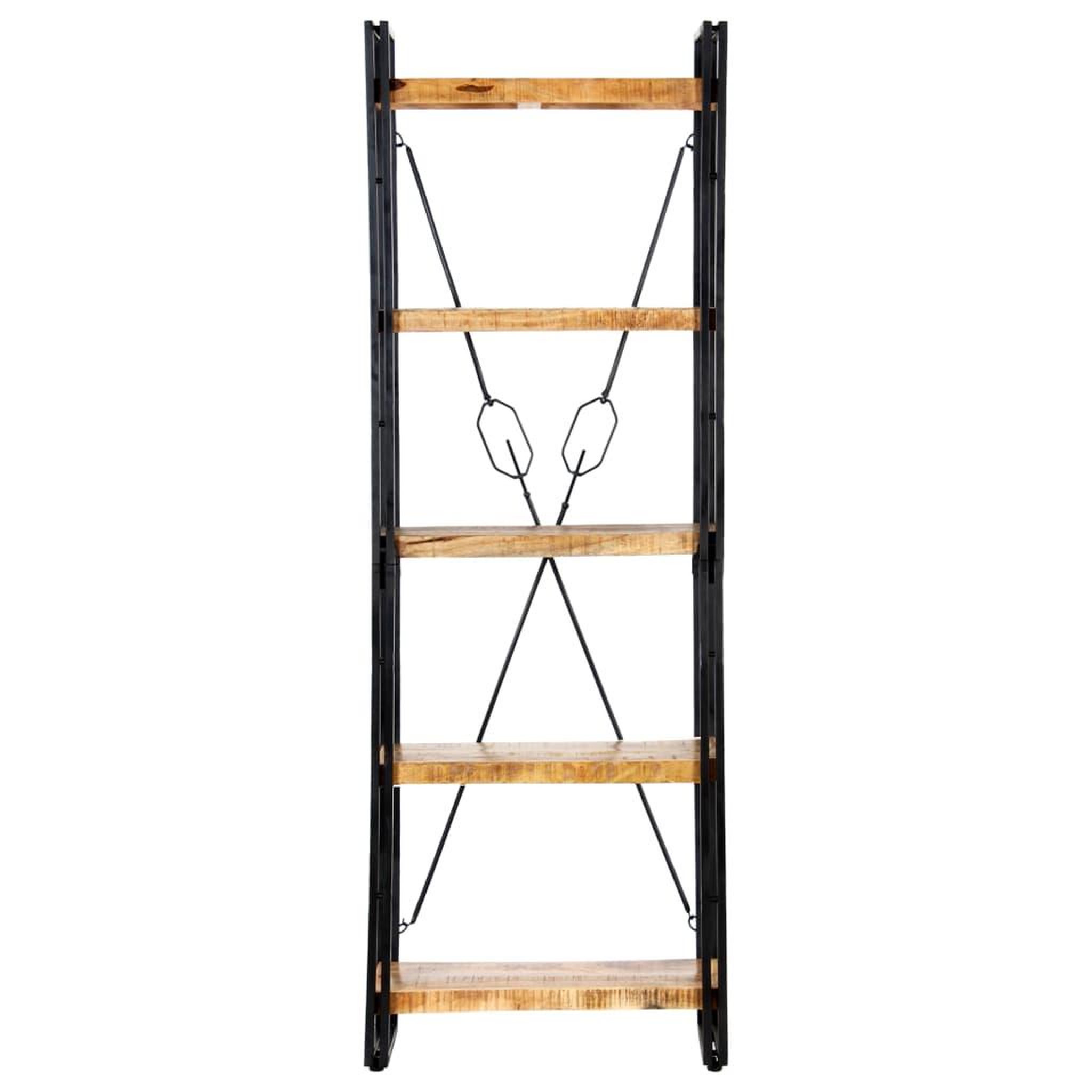 Voir la diapositive 2 : VIDAXL Bibliotheque a 5 niveaux 60x30x180 cm Bois de manguier solide