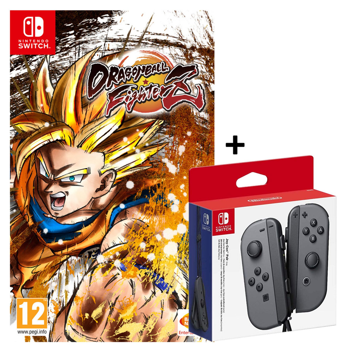 manettes-switch-joy-con-gris-dragon-ball-fighterz-switch-pas-cher