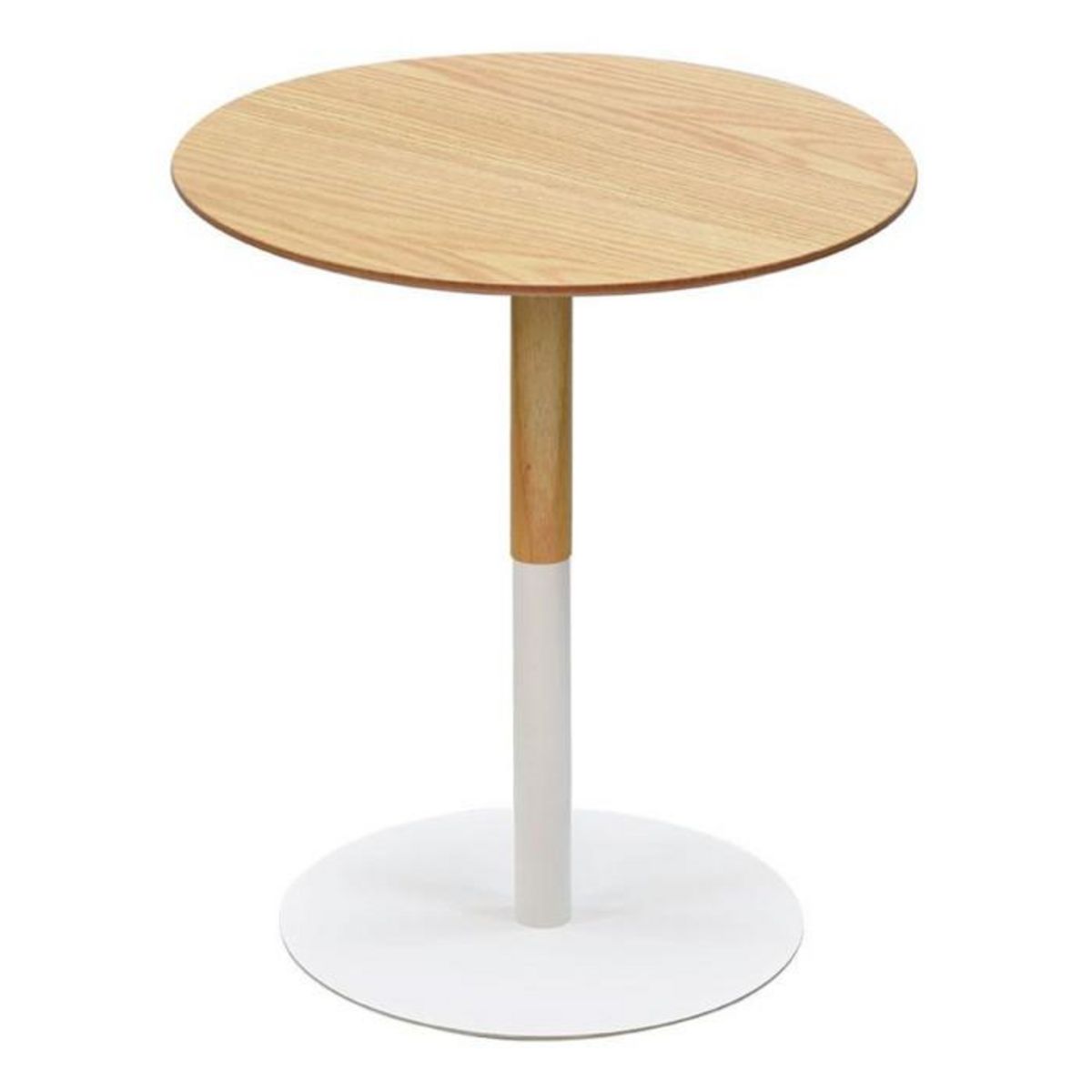 Paris Prix Table d'Appoint Design  Rhoda  40cm Naturel & Blanc