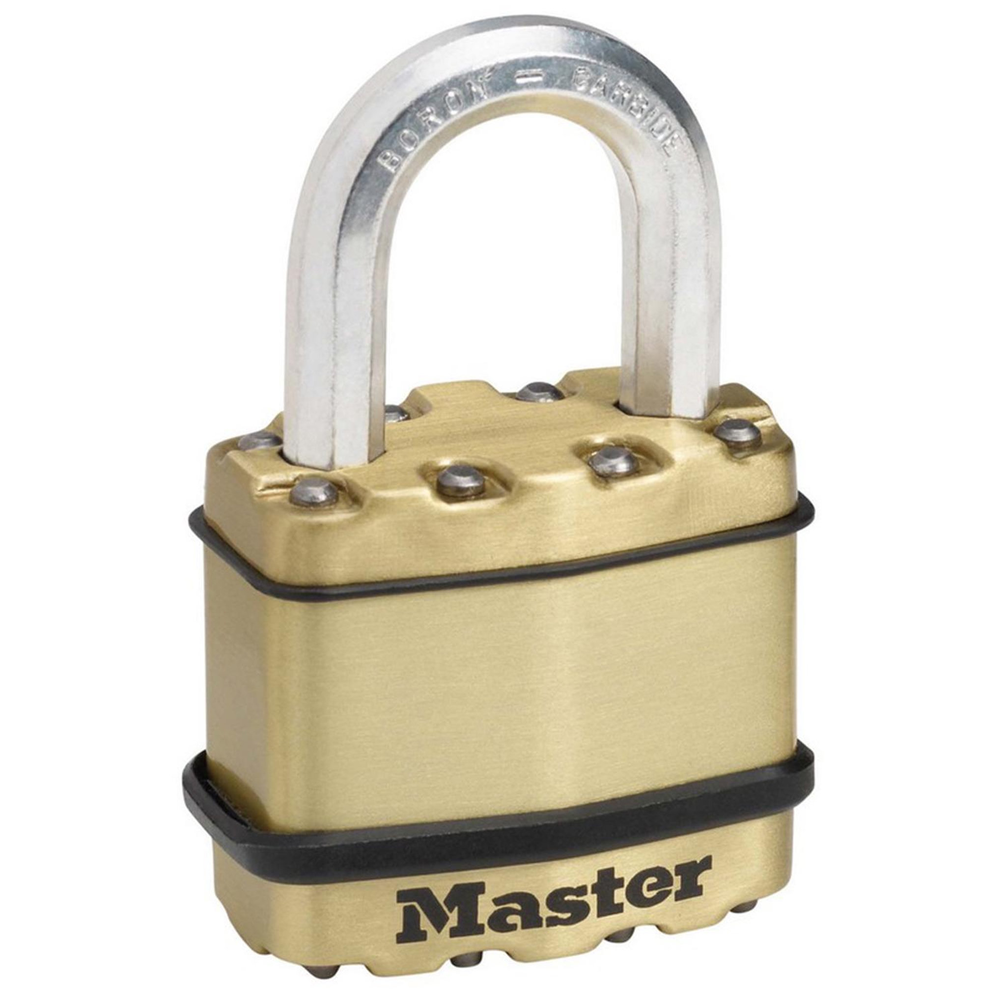 Master lock Cadenas haute sécurité [a clé] [acier laminé + finition laiton] [extérieur] m1beurd