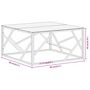 Voir la diapositive 6 : VIDAXL Table basse argente acier inoxydable et verre trempe