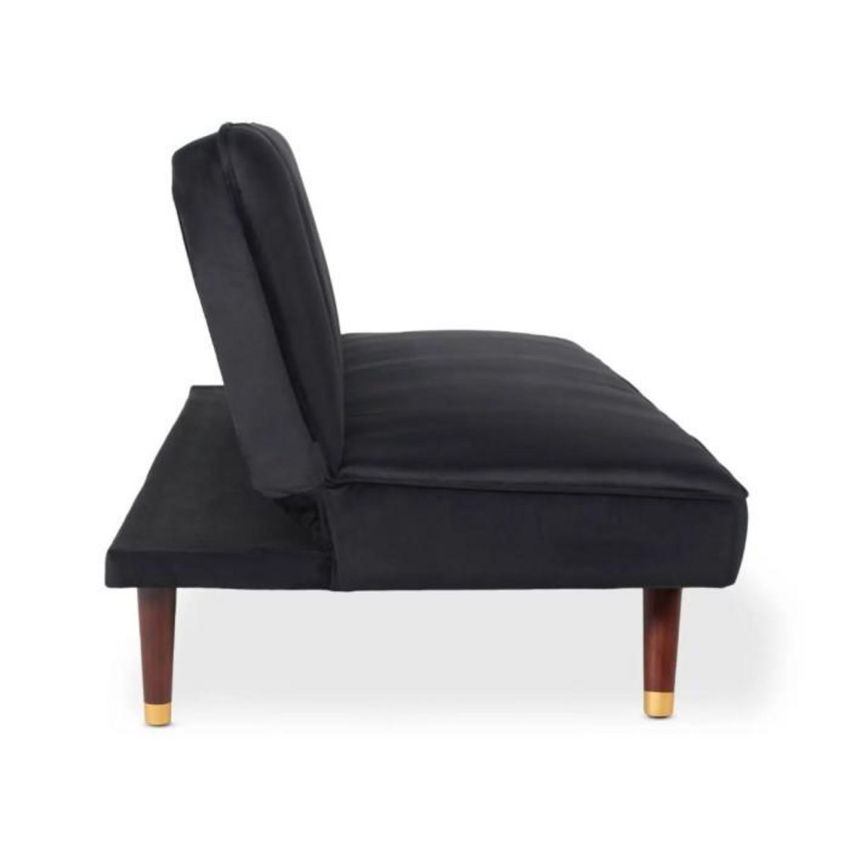 Paris Prix Canapé Convertible en Velours  Seattle  180cm Noir