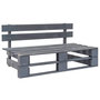 Voir la diapositive 2 : VIDAXL Canape central palette de jardin Gris Bois de pin impregne