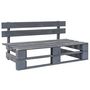 Voir la diapositive 2 : VIDAXL Canape central palette de jardin Gris Bois de pin impregne
