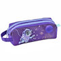 Voir la diapositive 2 : AUCHAN Trousse 2 compartiments violette Cosmocat