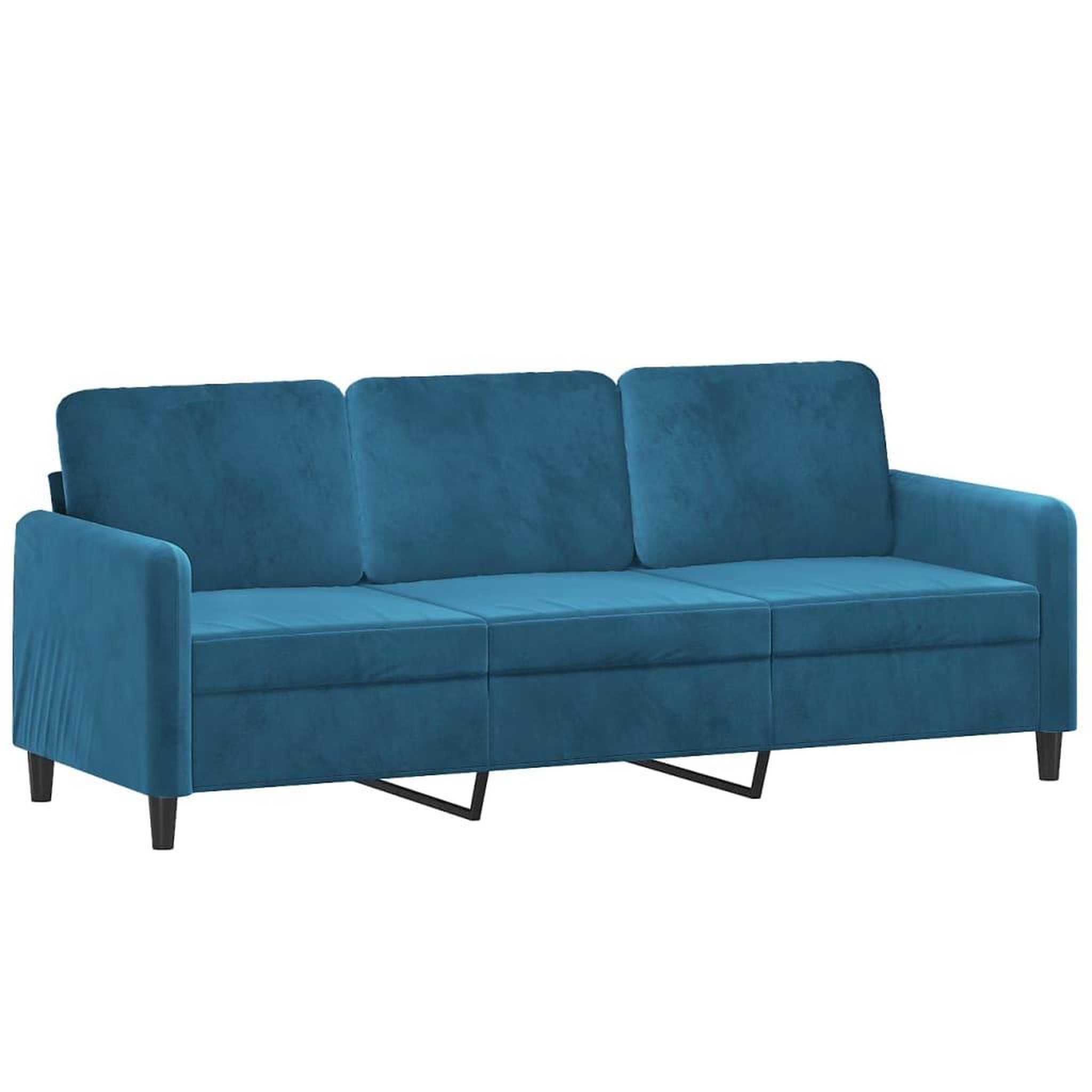 Voir la diapositive 4 : VIDAXL Ensemble de canapes 2 pcs avec coussins bleu velours