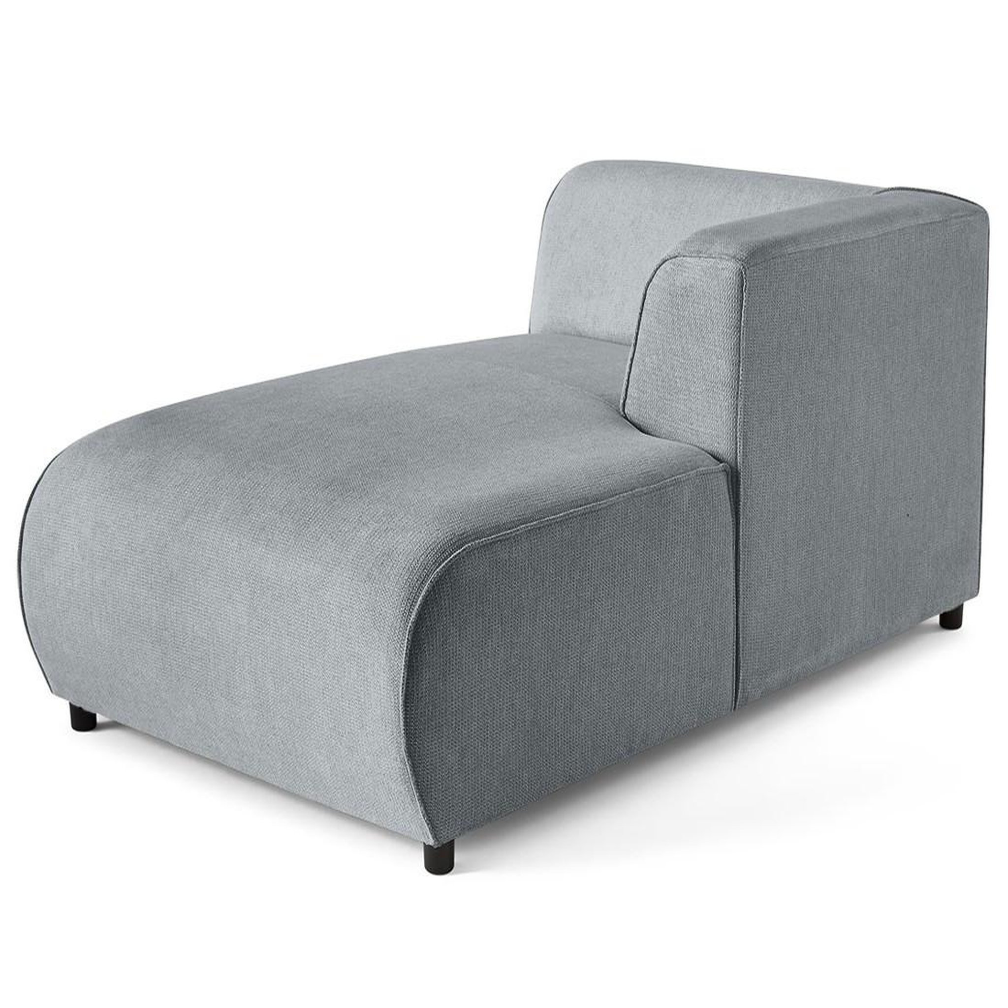 Voir la diapositive 1 : LISA DESIGN Suaro - module d'assise méridienne droit en tissu texturé
