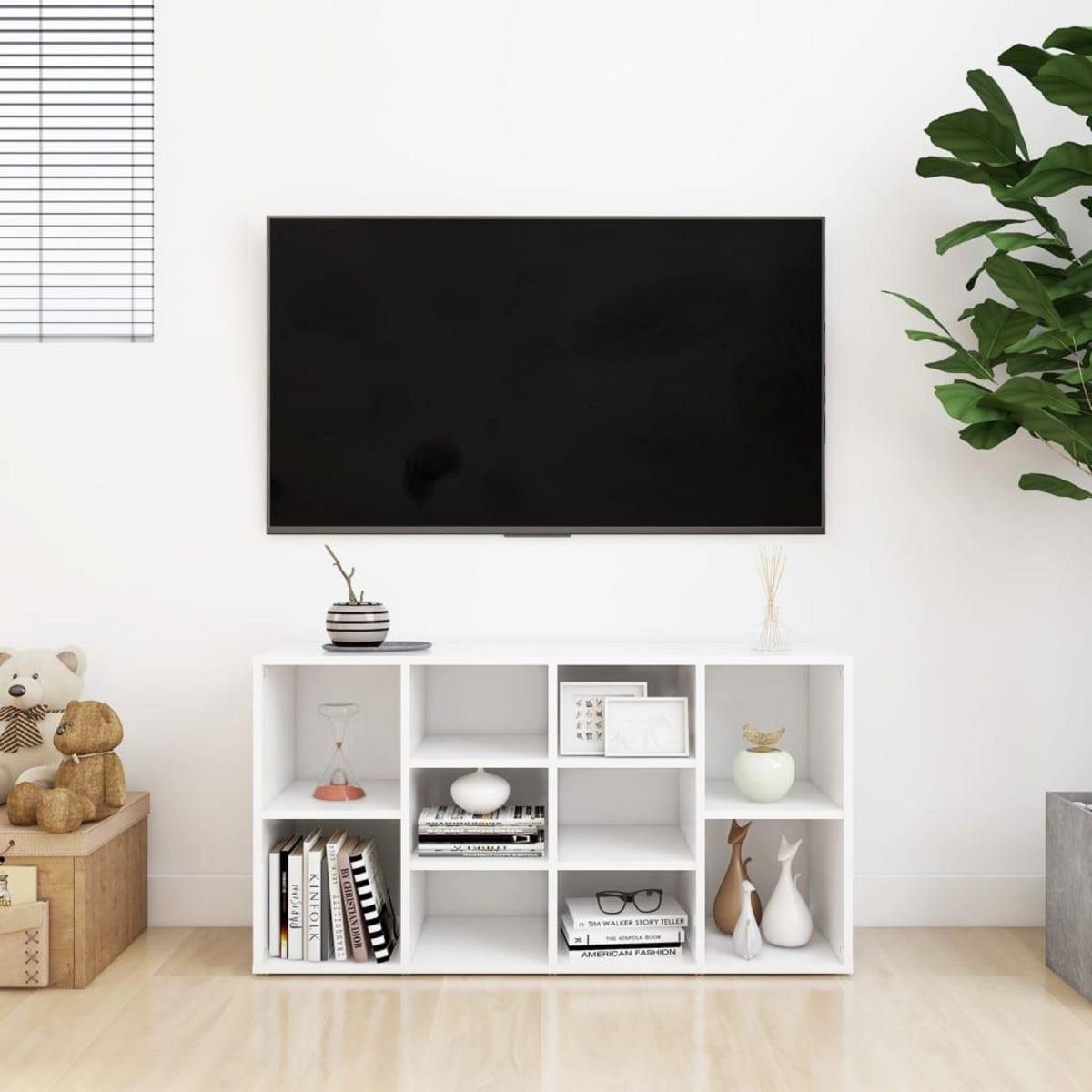 VIDAXL Banc a chaussures Blanc 103x30x54,5 cm Bois d'ingenierie