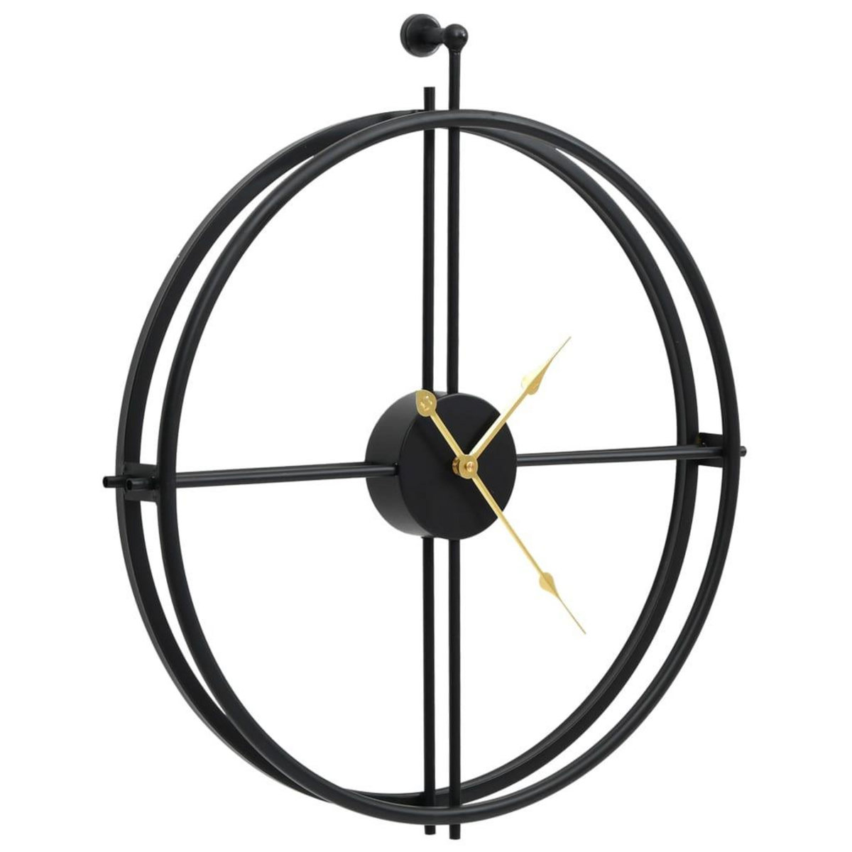 VIDAXL Horloge murale Noir 52 cm Fer