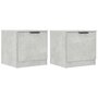 Voir la diapositive 2 : VIDAXL Tables de chevet 2 pcs Gris beton 40x39x40 cm