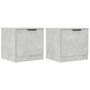 Voir la diapositive 2 : VIDAXL Tables de chevet 2 pcs Gris beton 40x39x40 cm
