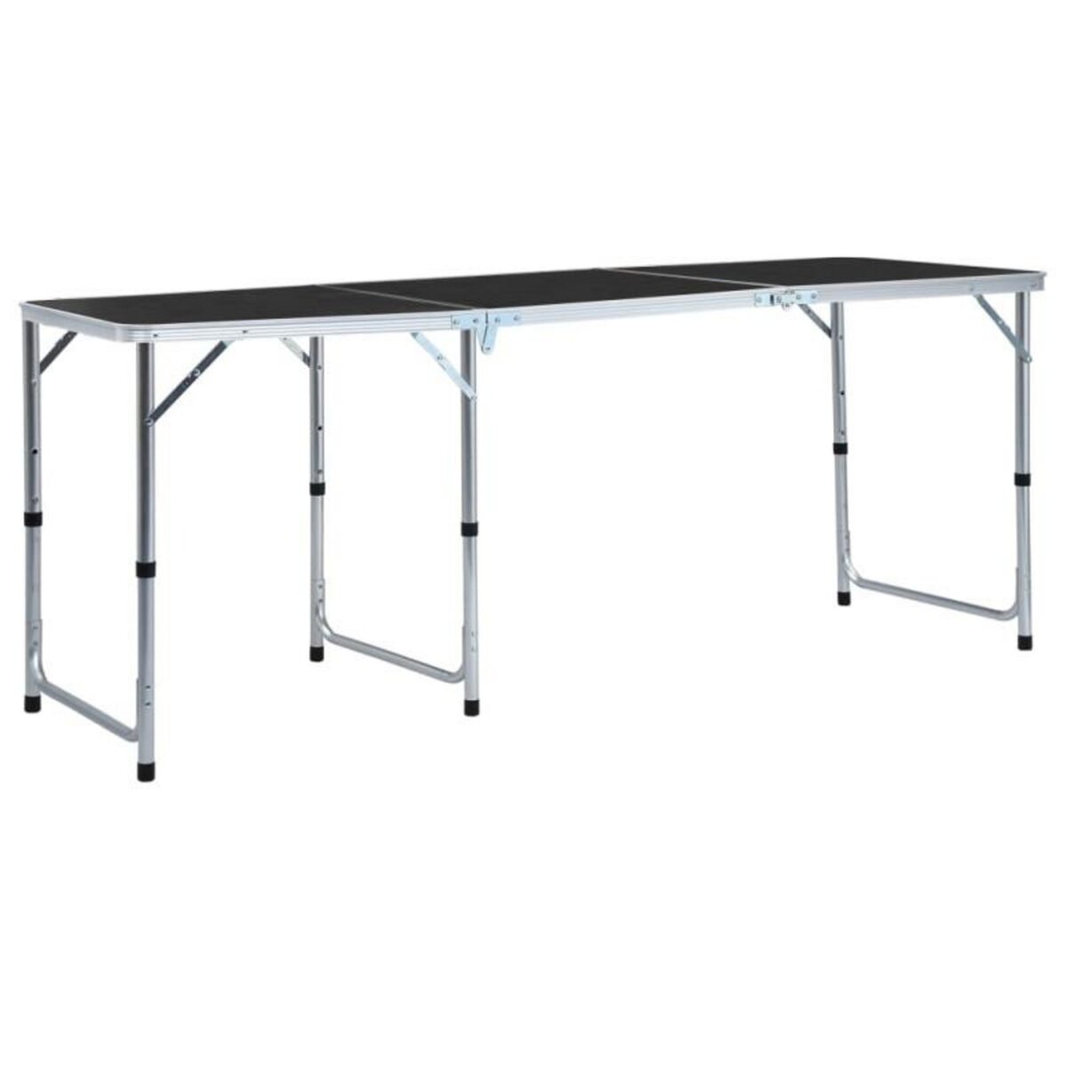 VIDAXL Table pliable de camping Gris Aluminium 180x60 cm