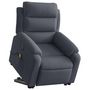 Voir la diapositive 3 : VIDAXL Fauteuil inclinable de massage electrique gris fonce velours