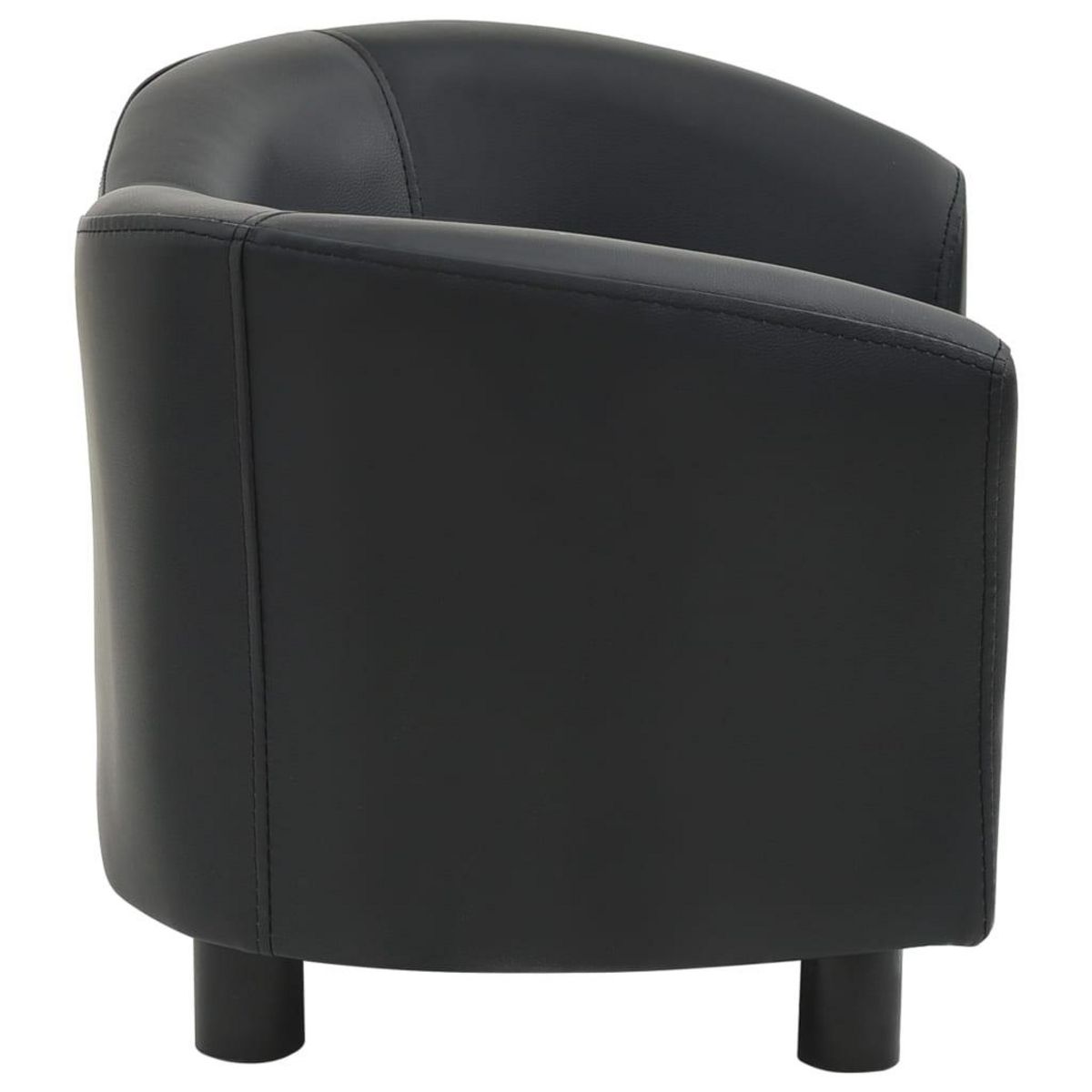 VIDAXL Canape pour chien Noir 67x41x39 cm Similicuir