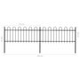 Voir la diapositive 5 : VIDAXL Cloture de jardin avec dessus en cerceau Acier 3,4 x 0,8 m Noir