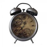 AAAAA Horloge de table DKD Home Decor Verre Argenté Fer (19 x 7,5 x 25 cm)