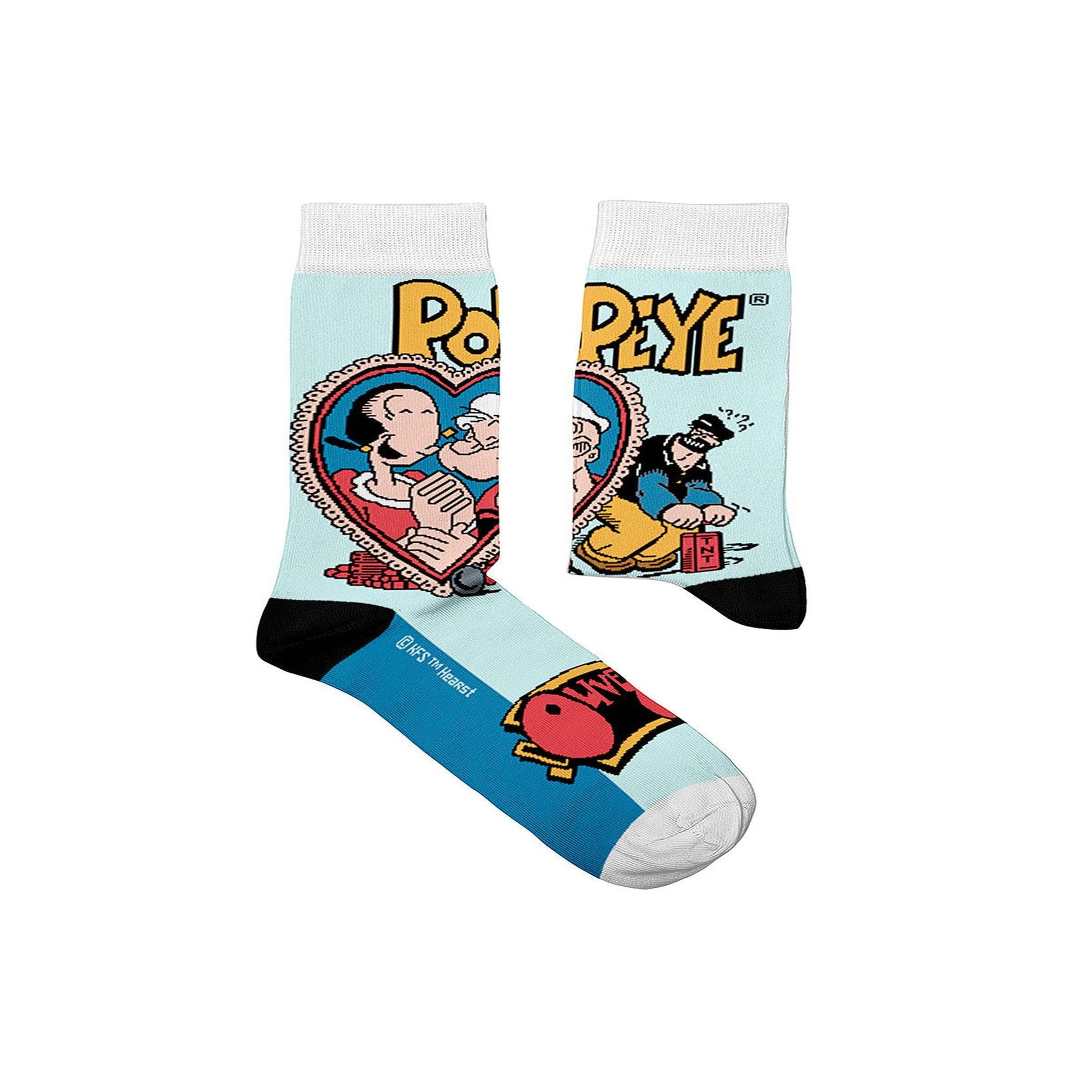 SOCK AFFAIRS Chaussettes popeye & olive. Coloris disponibles : Rouge