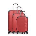 BLUESTAR BLUESTAR - Set de 3 Valises BUCAREST 75 cm 4 Roues. Coloris disponibles : Gris, Noir, Vert, Bleu, Marron