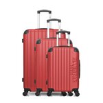 BLUESTAR BLUESTAR - Set de 3 Valises BUCAREST 75 cm 4 Roues. Coloris disponibles : Vert, Gris, Marron