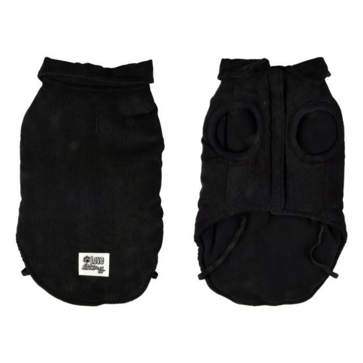 Paris Prix Manteau Pour Chien  Velours Côtelé  30cm Noir