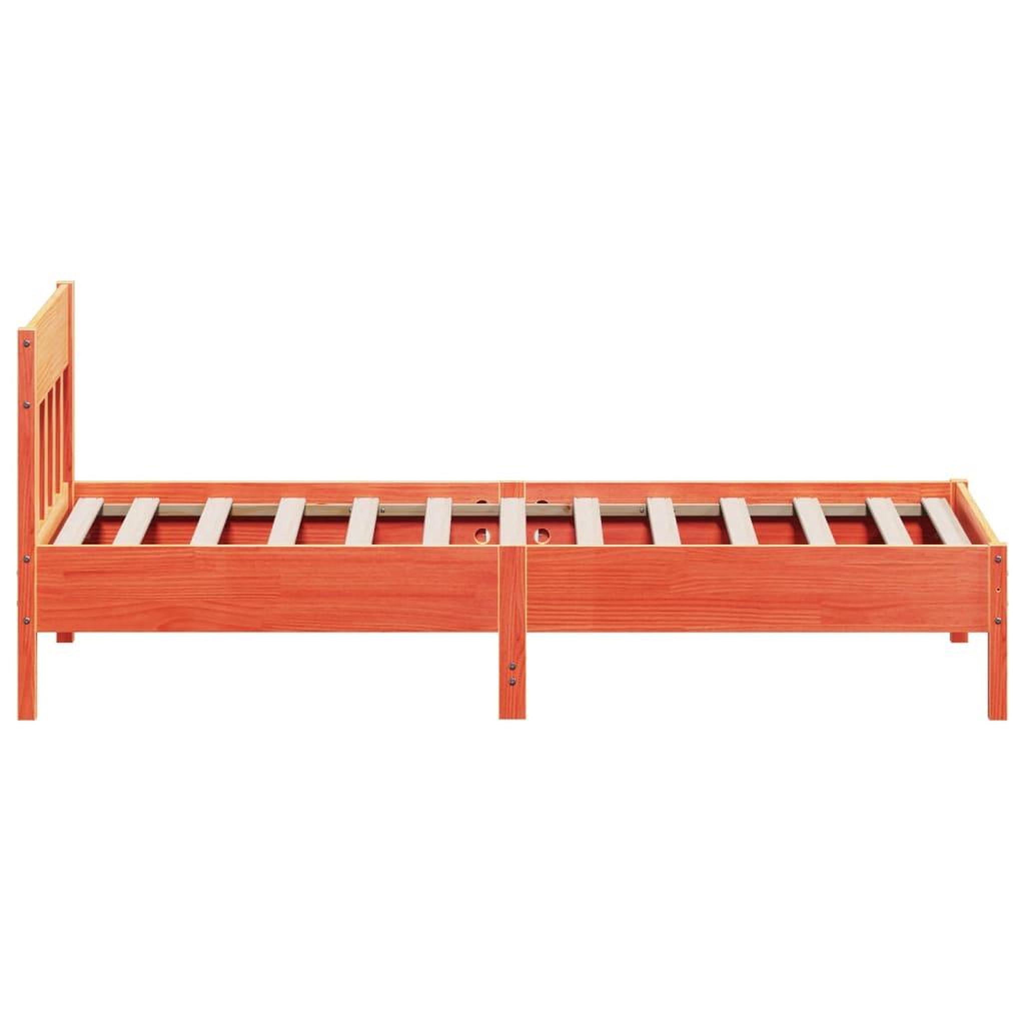 Voir la diapositive 5 : VIDAXL Cadre de lit sans matelas cire marron 90x200 cm bois pin massif