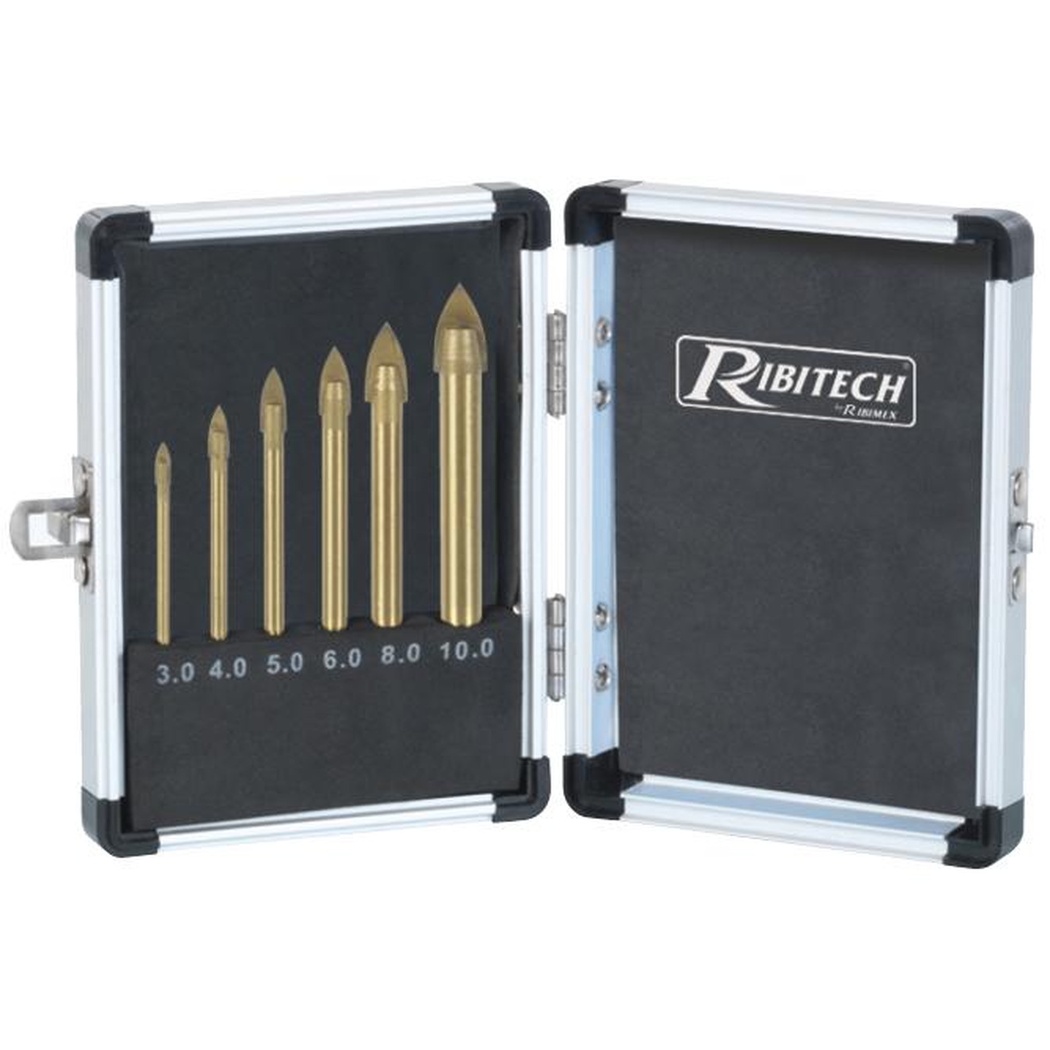 Ribitech Foret à ailette pour verre et miroir 6pc
