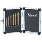Ribitech Foret à ailette pour verre et miroir 6pc