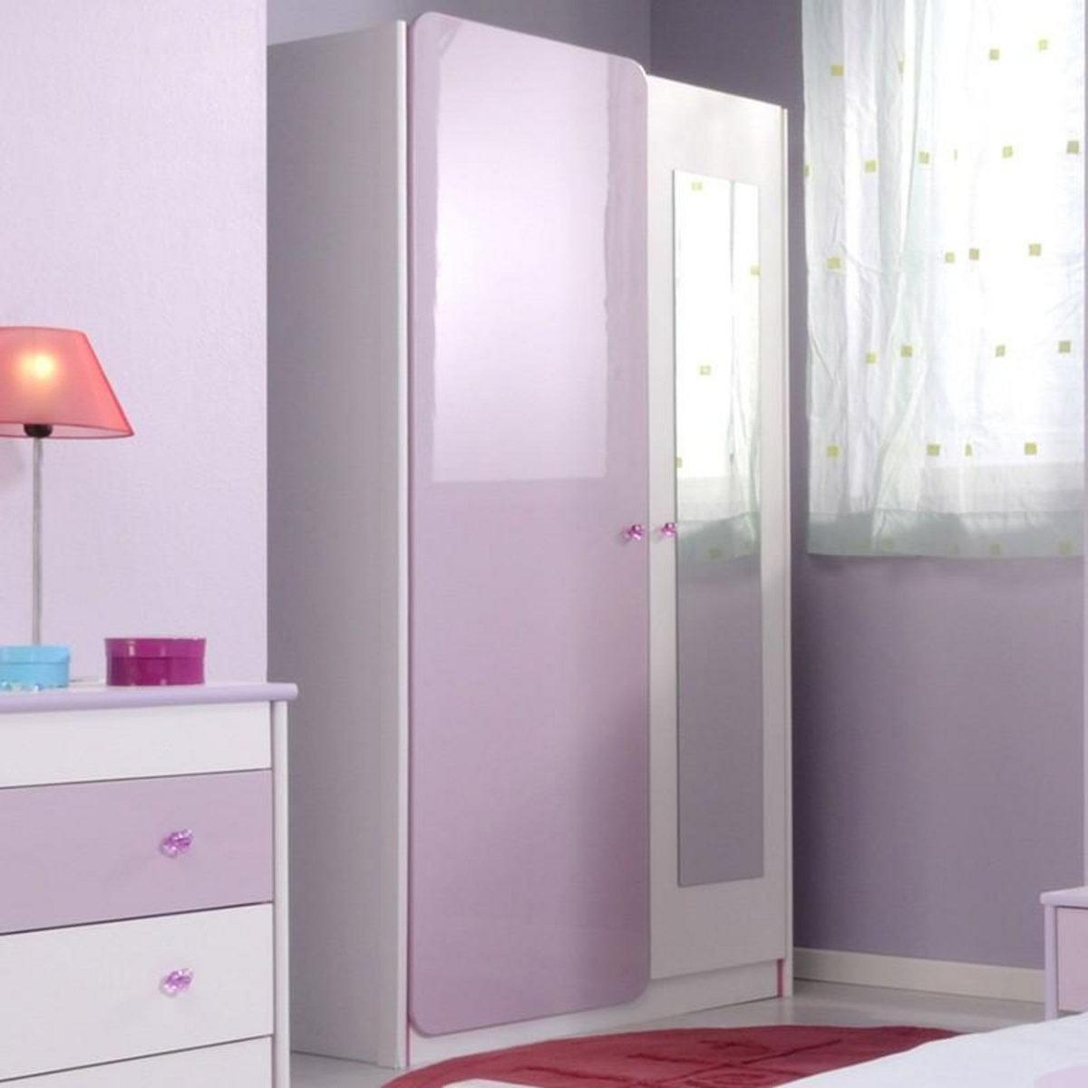 Paris Prix Armoire 2 Portes  Girly  Blanc