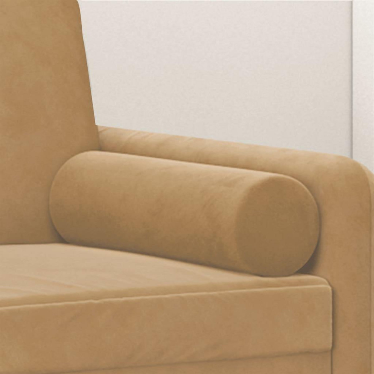 VIDAXL Coussins decoratifs lot de 2 Marron Ø15x50 cm Velours