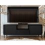 Voir la diapositive 1 : BEST MOBILIER Girona - meuble tv ouvert - noir - 174 cm
