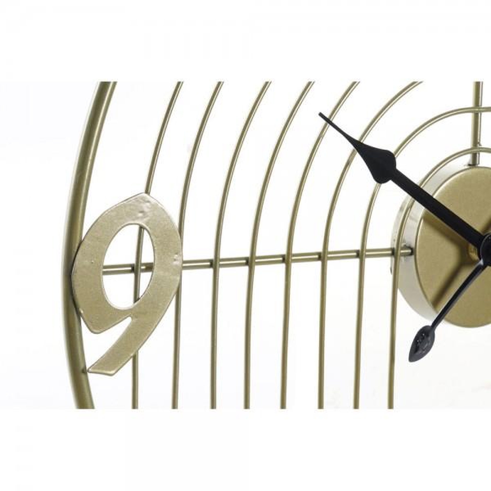 Voir la diapositive 3 : AAAAA Horloge Murale DKD Home Decor Noir Doré Métal Moderne 45 x 3 x 45 cm (2 Unités)