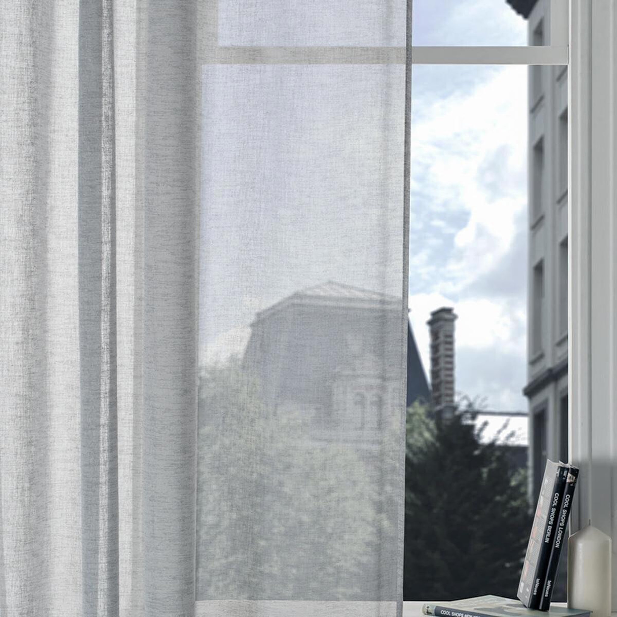Voir la diapositive 1 : ATMOSPHERA Rideau voilage  fred  140x240cm gris