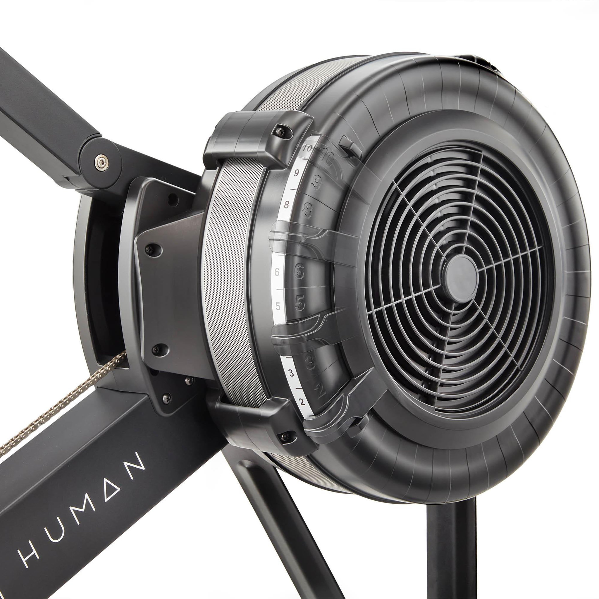 Voir la diapositive 3 : HALF HUMAN Rameur de fitness à air - half human - écran lcd 8 programmes - maison/appartement - connexion bluetooth / app