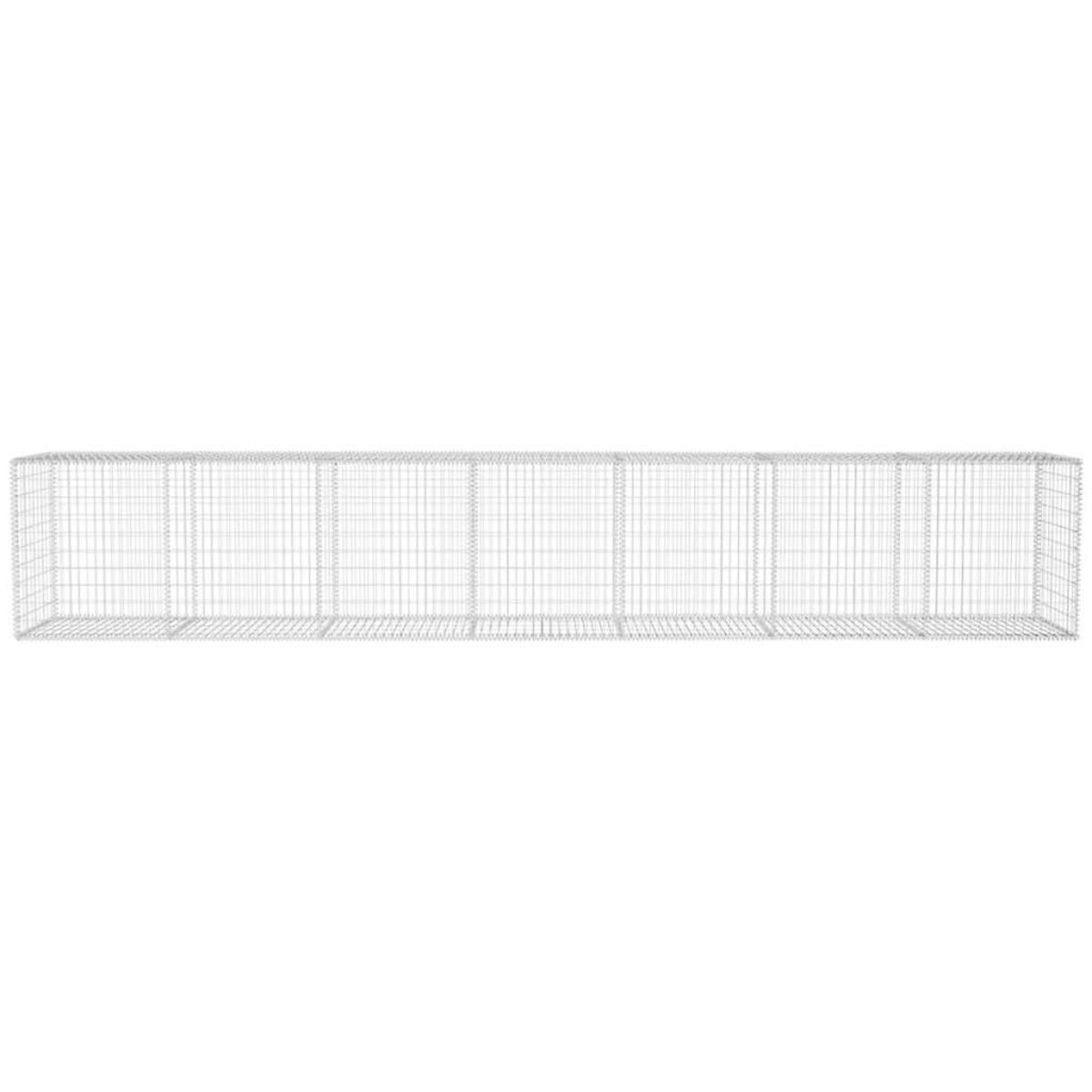 VIDAXL Mur en gabion avec couvercle Acier galvanise 600x50x100 cm