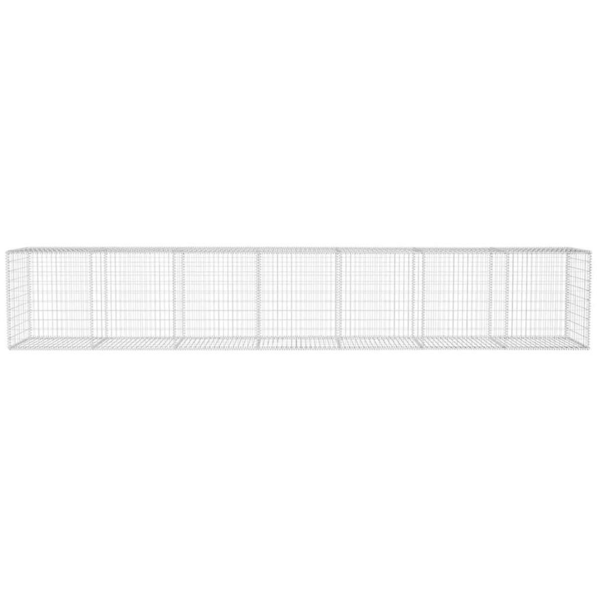 VIDAXL Mur en gabion avec couvercle Acier galvanise 600x50x100 cm